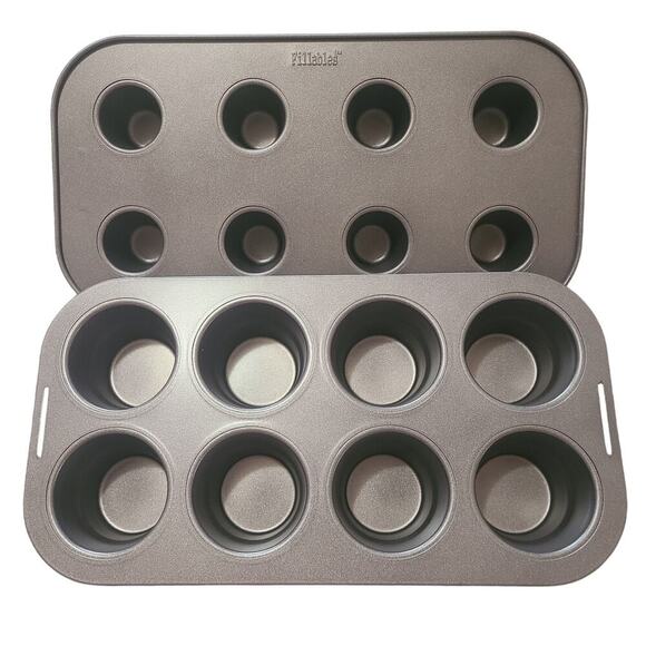 Baker's Advantage Fillables 8 Cup Nonstick 2 Piece Cake Cone Pan for Cupcakes - Picture 5 of 6